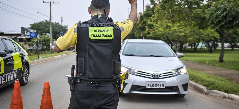 Blitz do detran nas ruas de Brasília