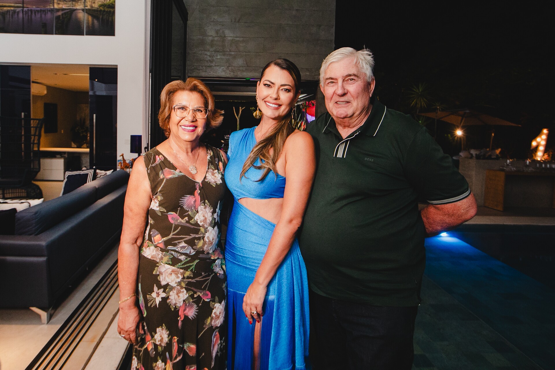 Fátima Rossi, Fabiane Rossi Brunetti e Gilberto Rossi (Foto: JP Rodrigues)