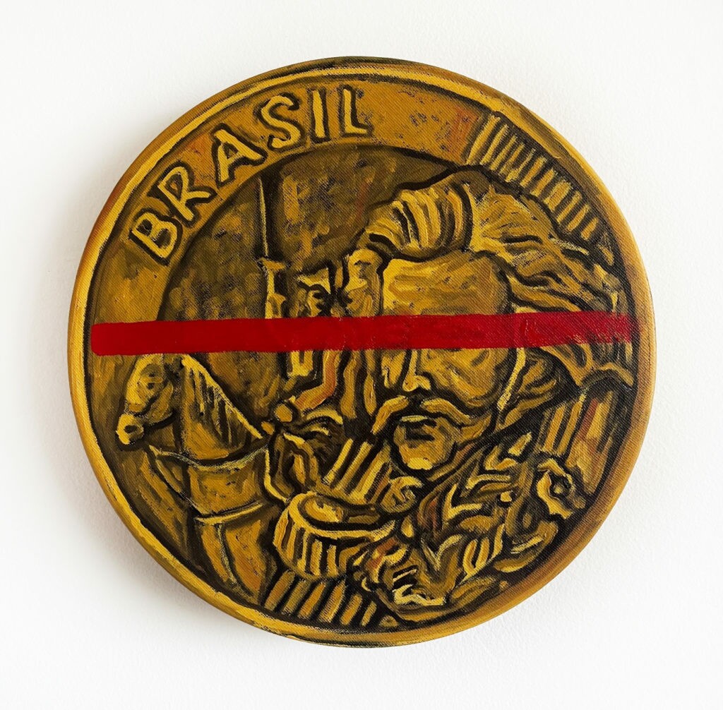 Moeda - Pedro I - obra de Evandro Prado (parte da exposição O Grito!, na Caixa Cultural Brasília) - Crédito da foto para Evandro Prado