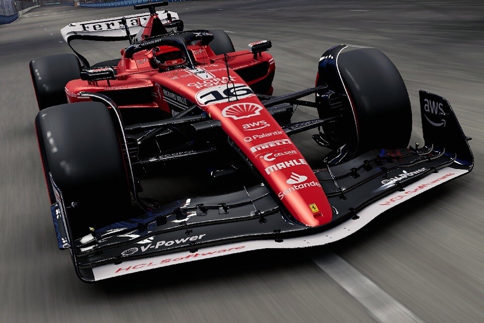 A Ferrari de Charles Leclerc dominou os treinos livres e largará na pole postion