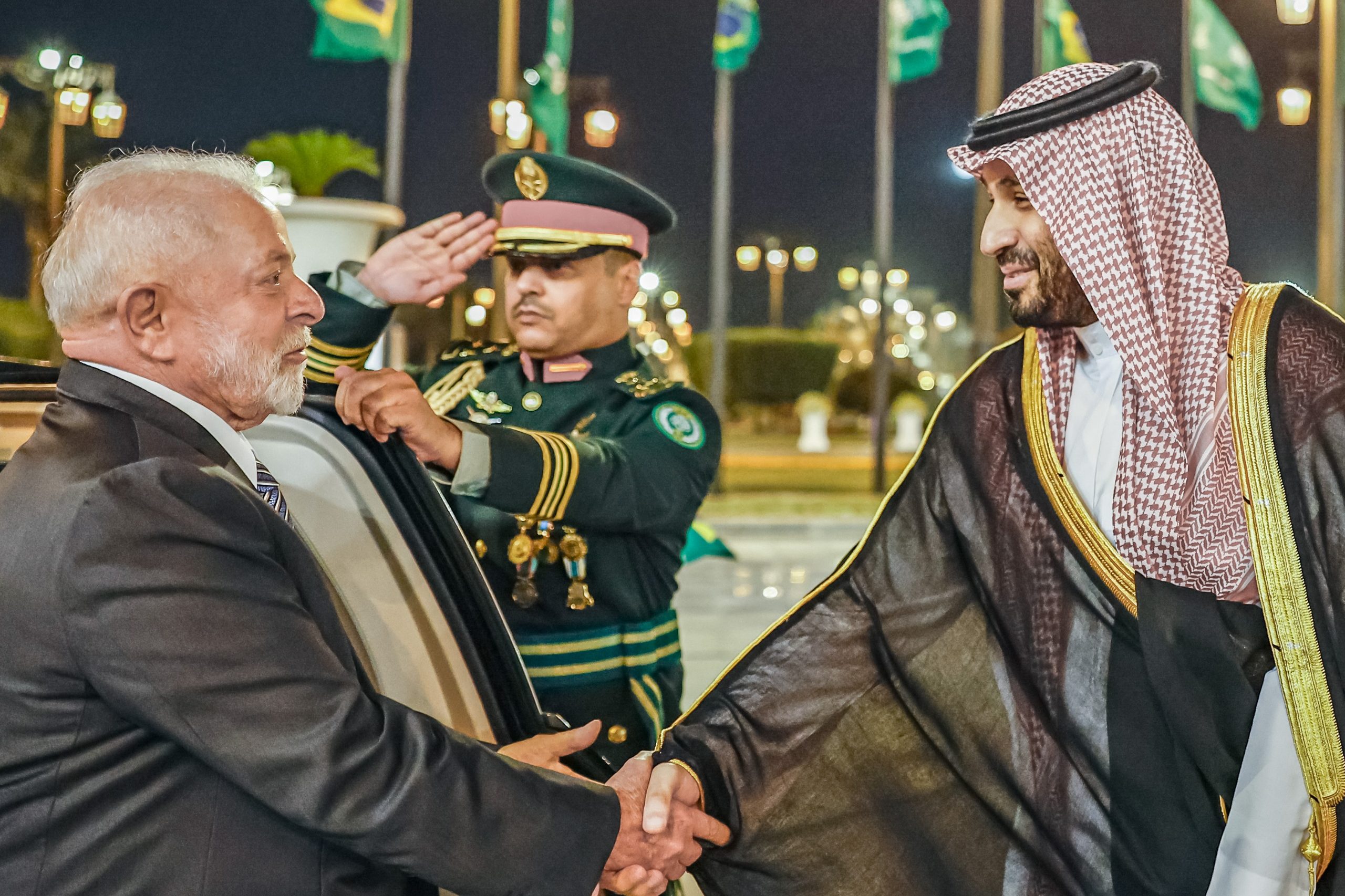 Lula e o príncipe Mohammed bin Salman