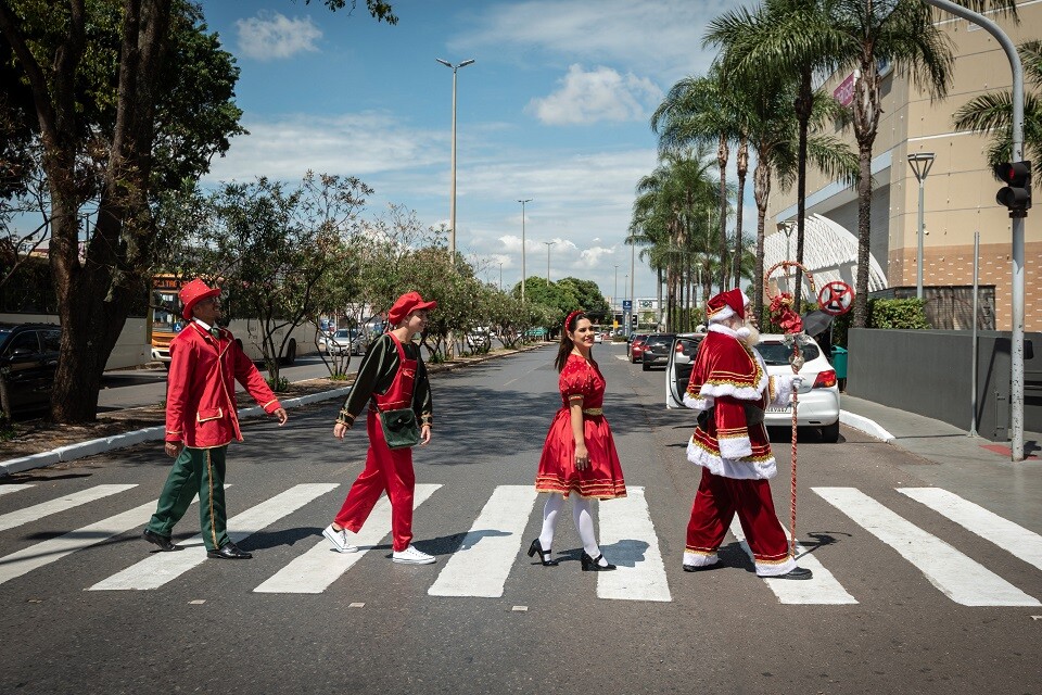 Papai Noel chegou bem acompanhado ao Taguatinga Shopping, após um ano de bons resultados