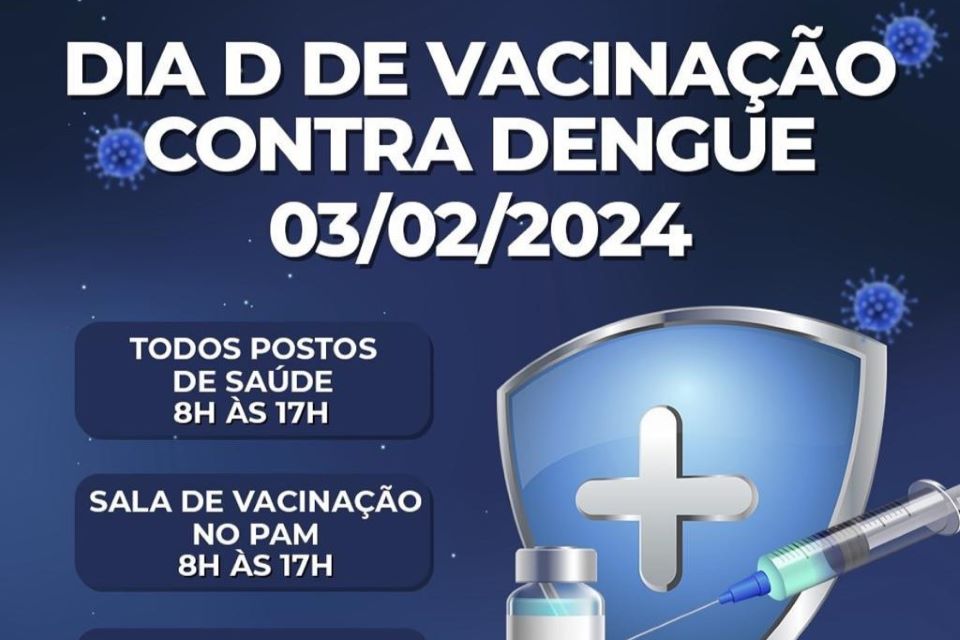 Primeira no país, Dourados (MS) vacina crianças e adultos contra a dengue neste sábado