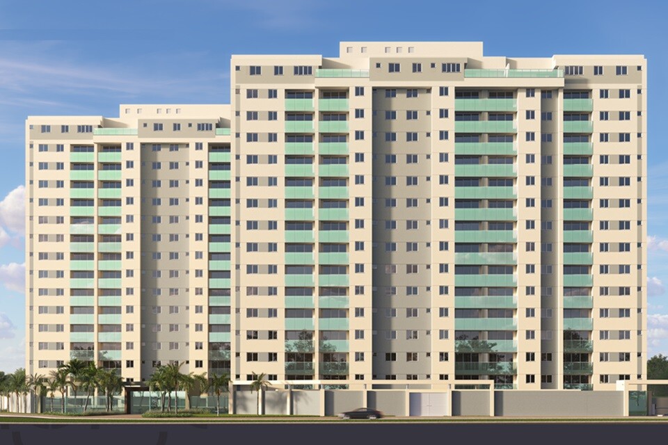 O UP – Resort Residencial, em Samambaia, terá três torres de apartamentos e coberturas lineares