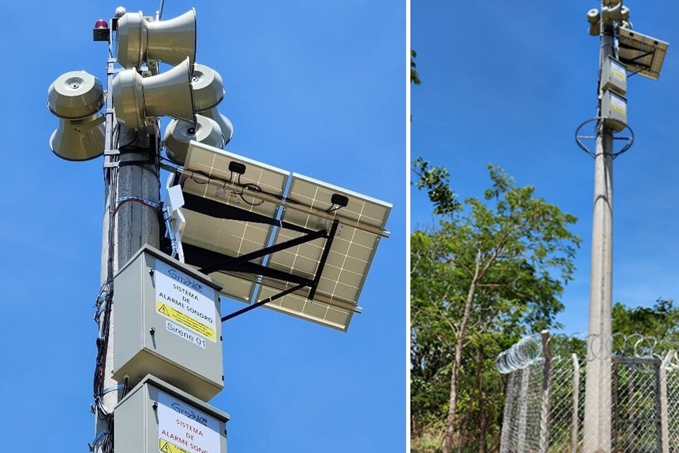 As sirenes instaladas pela Caesb serã usadas para alertar moradores de áreas rurais abaixo da Barragem do Descoberto