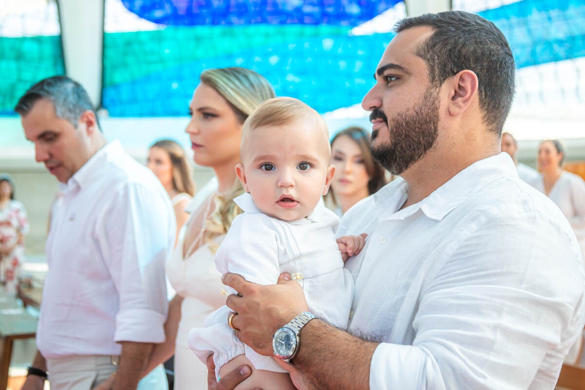 O padrinho, Wonder Jarjour, com Felipe no colo