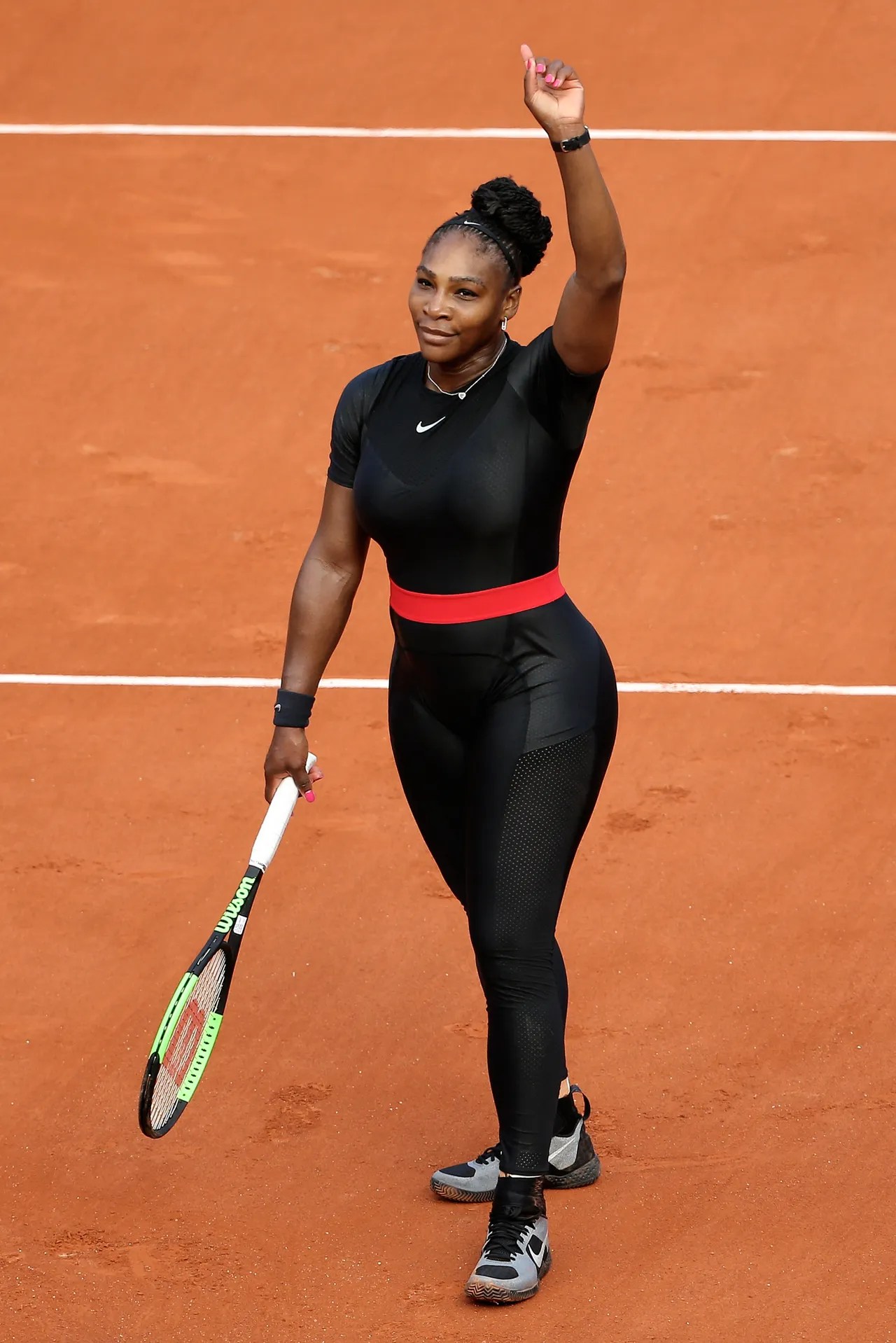 Serena Williams usando macacão no French Open Roland-Garros em 2018