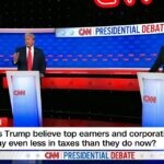 Debate foi marcado pelo tom agressivo, principalmente por parte de Donald Trump | Fotos: Reprodução/ CNN