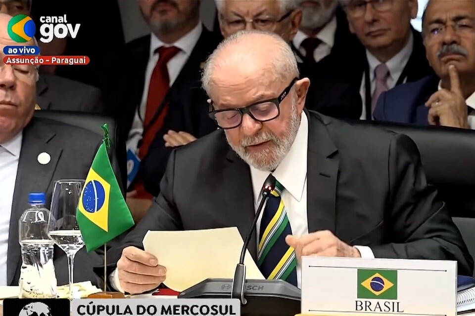 Lula discursa durante a cúpula do Mercosul