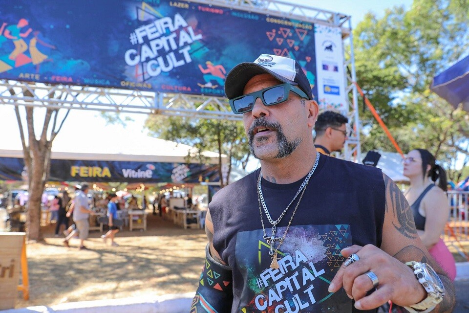 Rod Marques, organizador da Feira Capital Cult, ressaltou a importância do apoio governamental em eventos como esse | Foto: Paulo H. Carvalho/ Agência Brasília