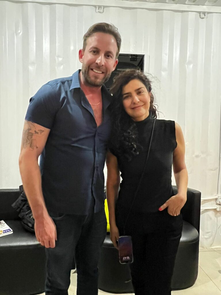 Letícia Sabatella e o jornalista Caio Barbieri