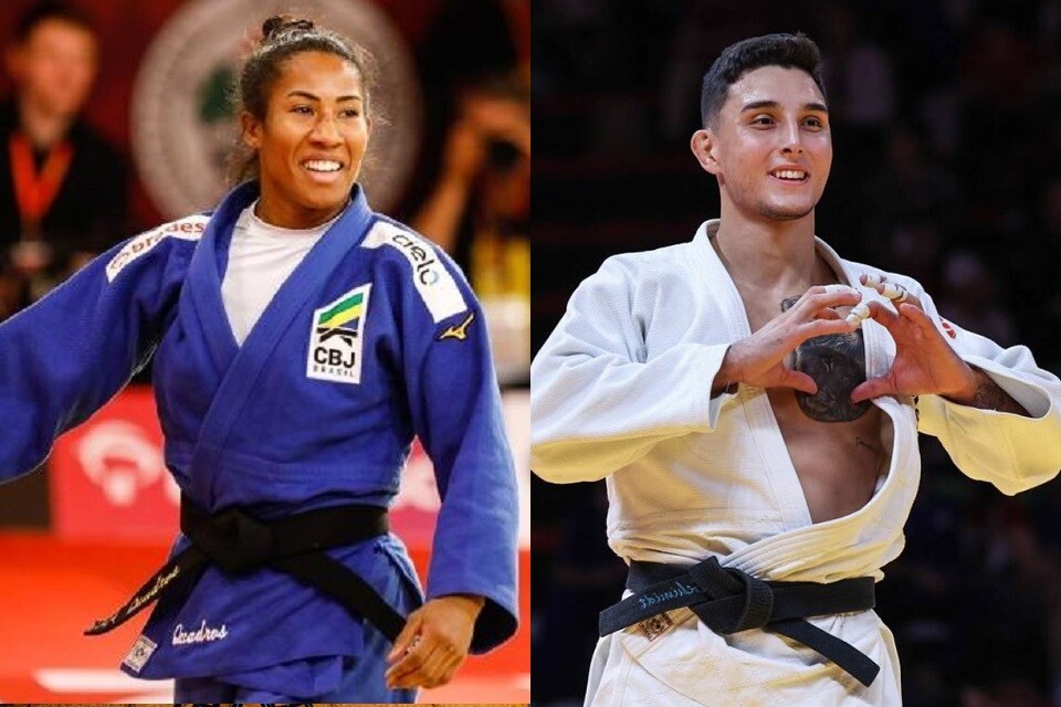 Brasilienses Ketleyn Quadros e Guilherme Schimidt faturam o bronze no judô por equipes