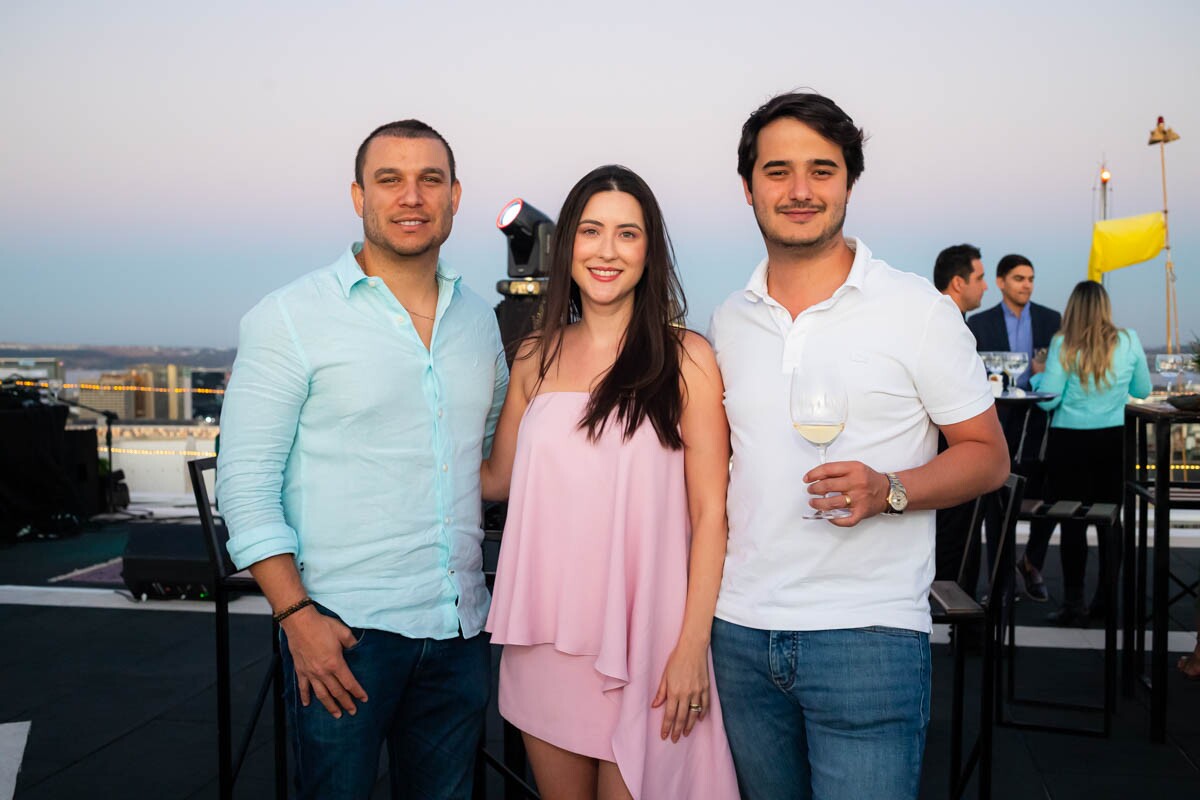 Eugênio Cue, Maria Luísa Avelar e Bernardo Avelar