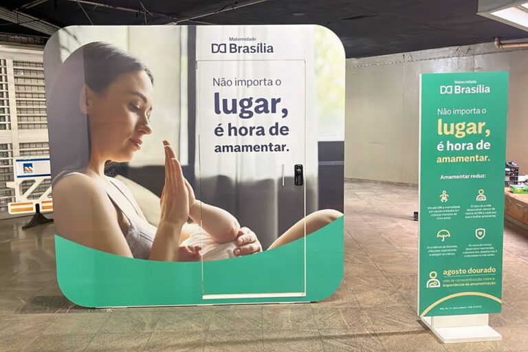 O lounge instalado na Estação Central do Metrô porporciona conforto e cuidados às mães e aos bebês