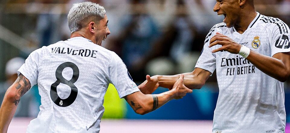 Valverde e Mbappé fizeram os gols da vitória do time merengue