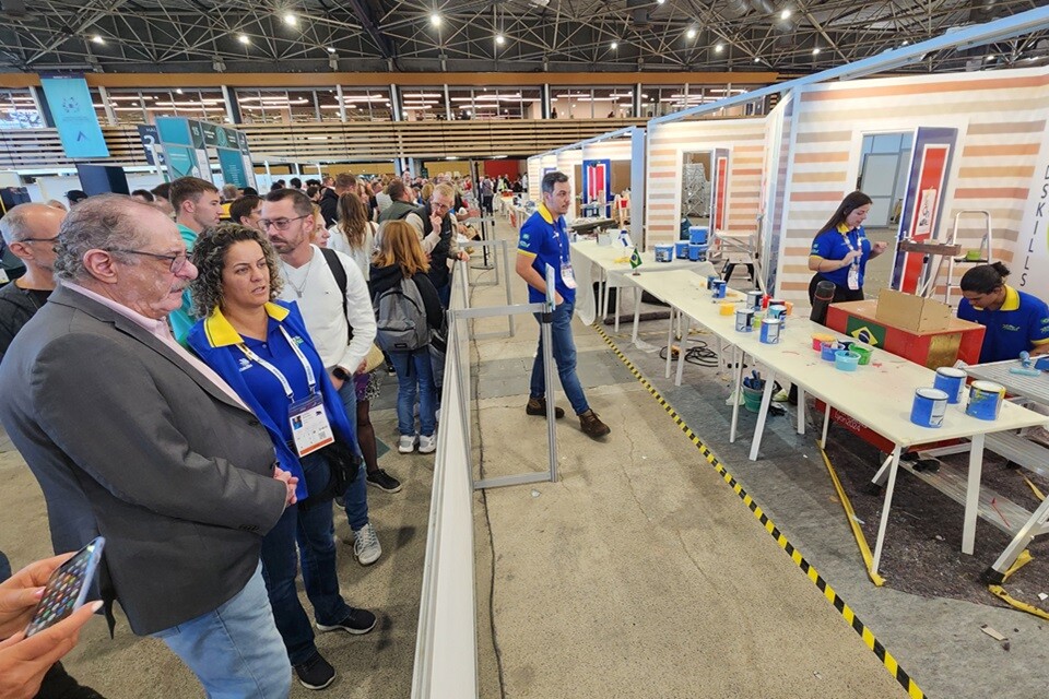 Jamal Jorge Bittar, presidente da Fibra, durante sua visita à WorldSkills, em Lyon, na França. Foto: Nilson Carvalho/Sistema Fibra