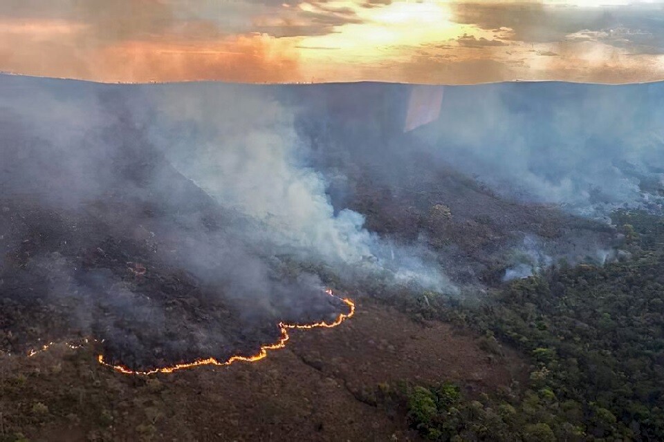 Nos primeiros dias de setembro, os focos distribuídos pelo país superam o dobro do que foi observado em 2023 | Foto: Divulgação/ CBMGO