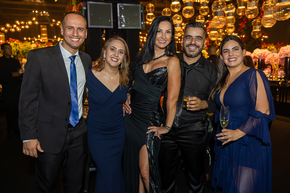 Caio Lucas, Vivilaine Lucas, Valéria Castilho, Marcos Vital e Luciana Costa