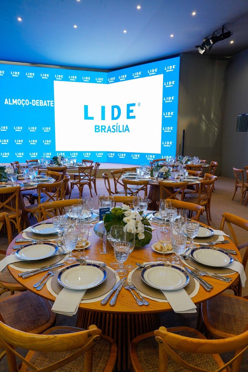 Espaço do almoço-debate do Lide Brasília