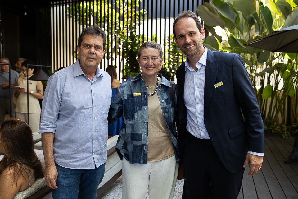 Geraldo Mello, Cristina Betts (CEO Iguatemi) e André Moreno