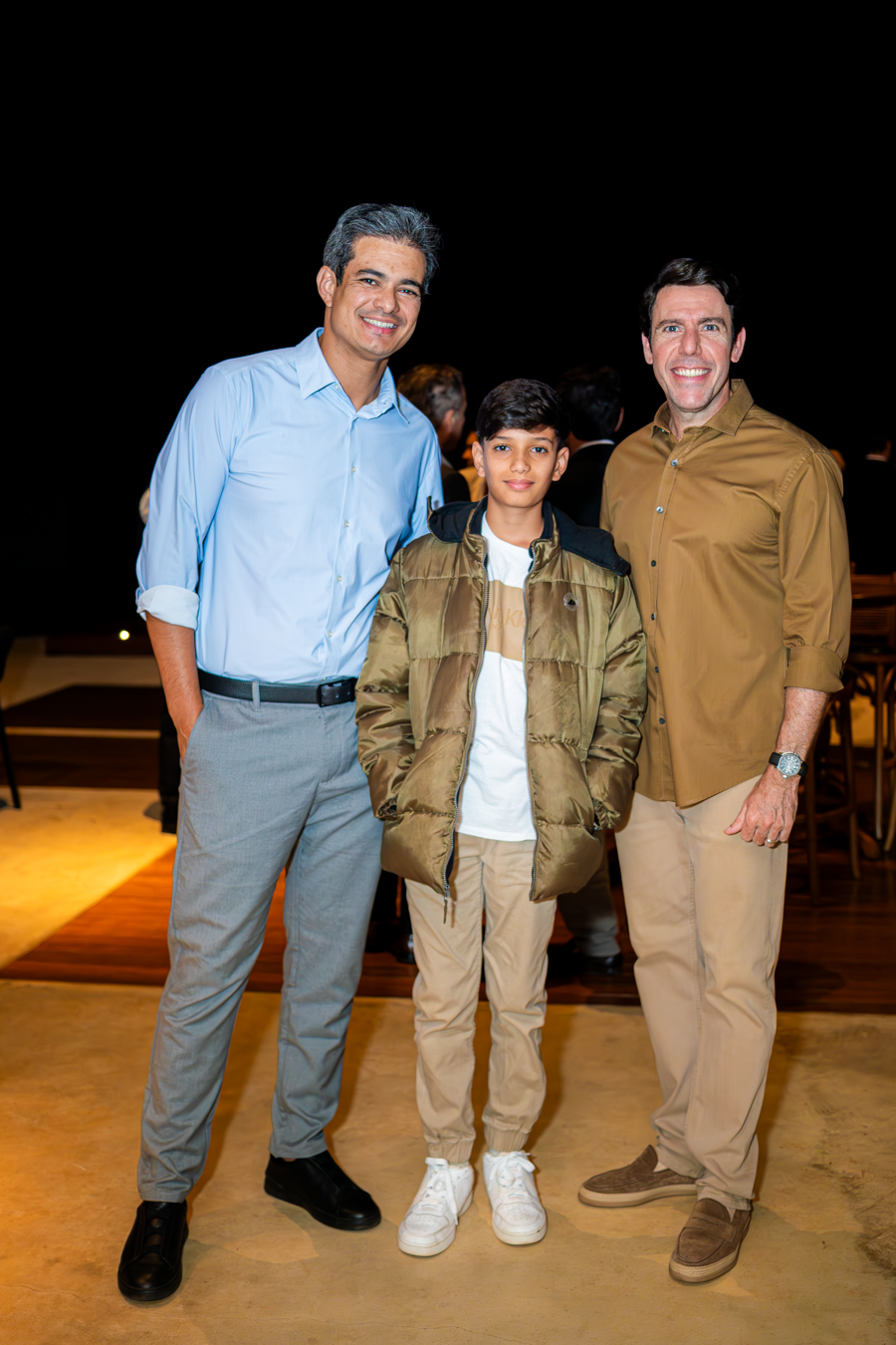 André Brandão, Theo Brandão e Leandro Vaz