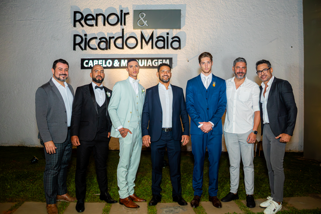 Bruno Maxime, José Orlando, Rudson Melo, Ricardo Maia e modelos.