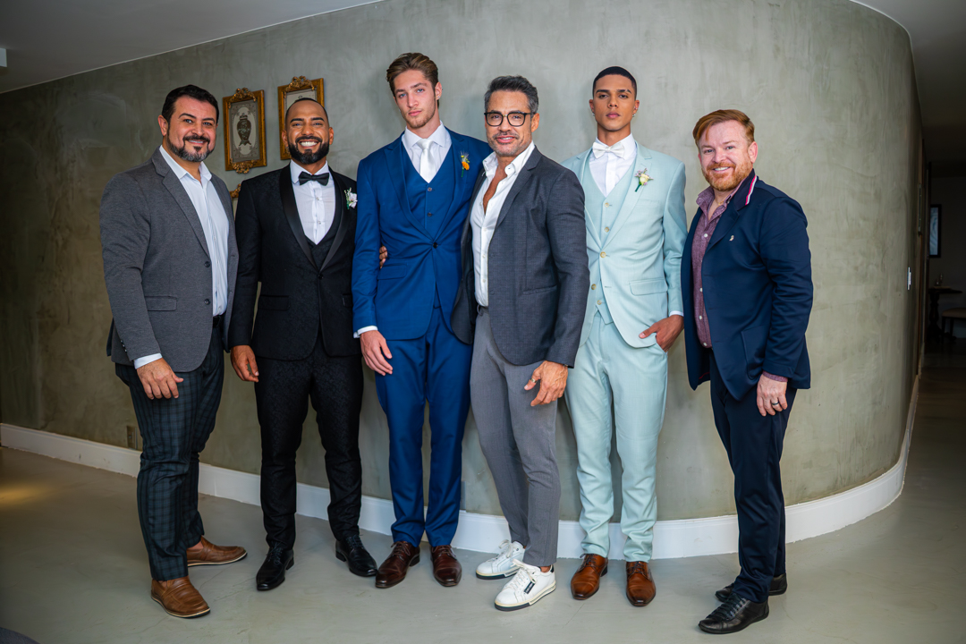Bruno Maxime, Ricardo Maia, Wagner Espíndola e modelos Maxime