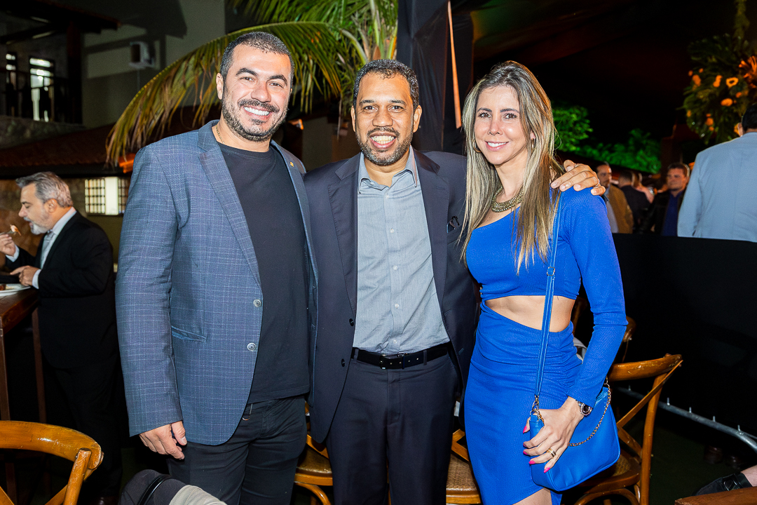 Luís Miranda, Sidclei Bernardo e Natália Miranda (presidente do PMB-DF)