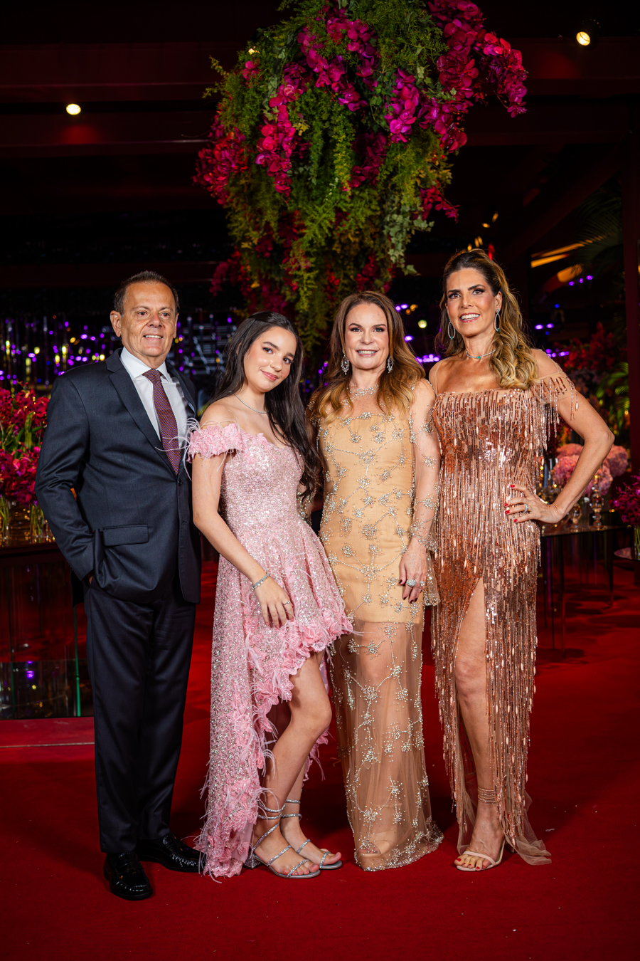 Nadim Haddad, Victoria Lira, Isabela Lira e Mônica Haddad
